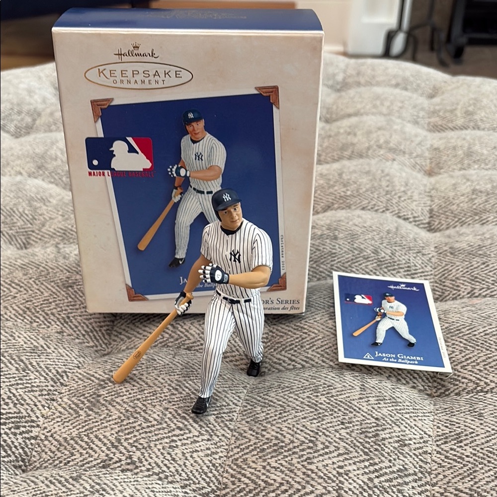 2003 Hallmark Christmas ornament featuring Jason Giambi NY Yankees